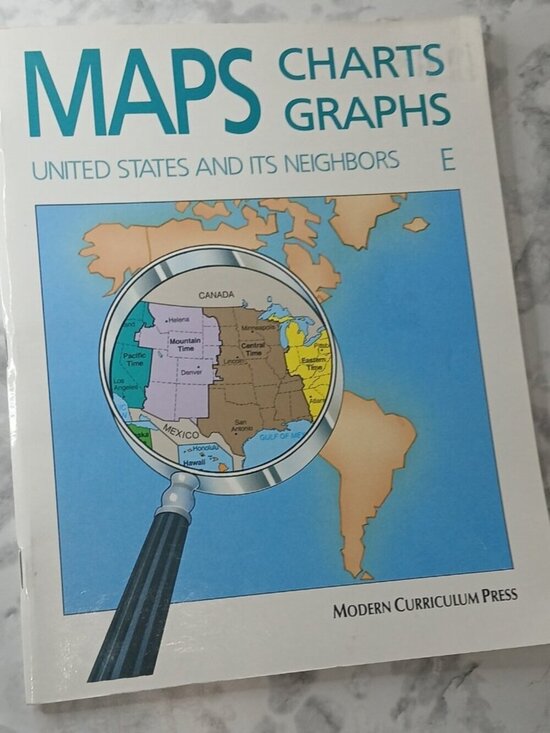 Other - Maps Charts Graphs Level E United States and Its Neighbors Workbook MCP
